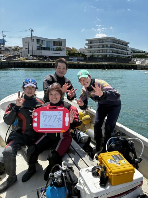 ７７７本き記念ダイビング！！！